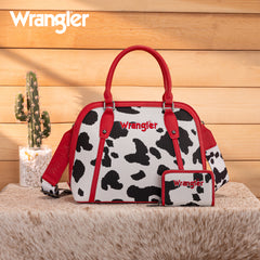 WG301-818  Wrangler Cow Print Satchel/ Crossbody