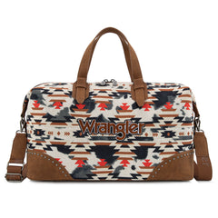 WG302-5110BR   Wrangler Aztec Print Duffle/Crossbody -Brown