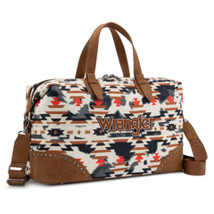 WG302-5110BR   Wrangler Aztec Print Duffle/Crossbody -Brown