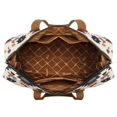 WG302-5110BR   Wrangler Aztec Print Duffle/Crossbody -Brown