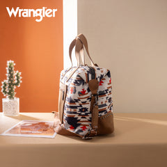 WG302-5110BR   Wrangler Aztec Print Duffle/Crossbody -Brown