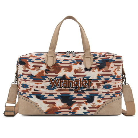 WG302-5110KH    Wrangler Aztec Print Duffle/Crossbody -Khaki