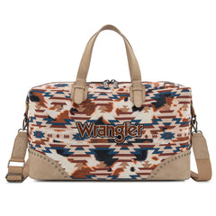 WG302-5110KH    Wrangler Aztec Print Duffle/Crossbody -Khaki