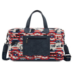 WG302-5110NY   Wrangler Aztec Print Duffle/Crossbody -Navy