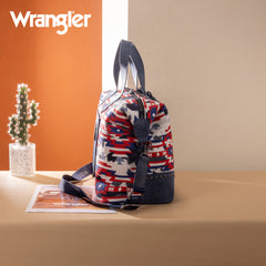WG302-5110NY   Wrangler Aztec Print Duffle/Crossbody -Navy