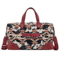 WG302-5110RD   Wrangler Aztec Print Duffle/Crossbody -Red