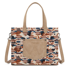 WG302-8130KH   Wrangler Aztec Print Tote/Crossbody -Khaki