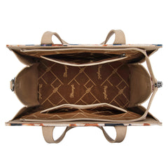 WG302-8130KH   Wrangler Aztec Print Tote/Crossbody -Khaki