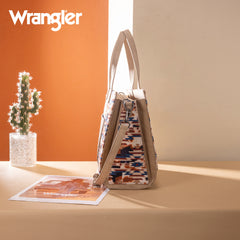 WG302-8130KH   Wrangler Aztec Print Tote/Crossbody -Khaki