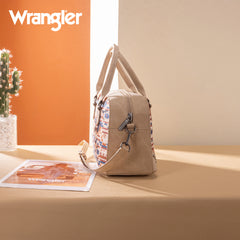 WG302-8132KH   Wrangler Aztec Print Satchel/Crossbody -Khaki