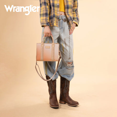 PRE-ORDER WG308-8120S  Wrangler Ombre Western Tote/Crossbody - Brown