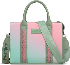PRE-ORDER WG308-8120S  Wrangler Ombre Western Tote/Crossbody -Green