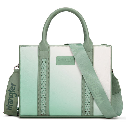 PRE-ORDER WG308-8120S  Wrangler Ombre Western Tote/Crossbody - Lime