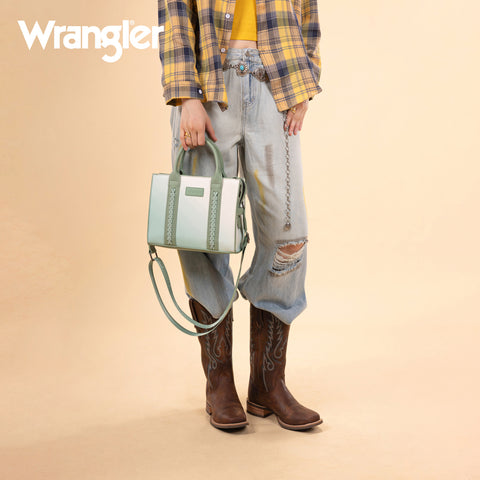 PRE-ORDER WG308-8120S  Wrangler Ombre Western Tote/Crossbody - Lime