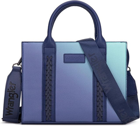 PRE-ORDER WG308-8120S  Wrangler Ombre Western Tote/Crossbody - Navy