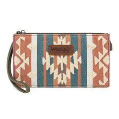 WG313-181  Wrangler Sherpa Aztec Canvas  Clutch - Green