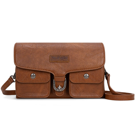 WG320-209  Wrangler Vintage-Inspired Crossbody Bag -Brown