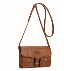 WG320-209  Wrangler Vintage-Inspired Crossbody Bag -Brown