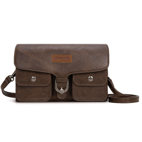 WG320-209  Wrangler Vintage-Inspired Crossbody Bag -Coffee