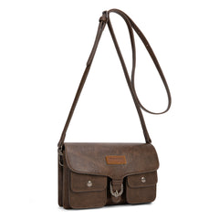 WG320-209  Wrangler Vintage-Inspired Crossbody Bag -Coffee