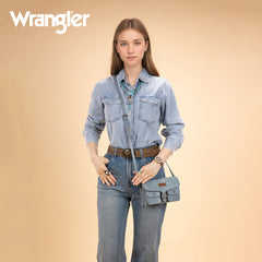 WG320-209  Wrangler Vintage-Inspired Crossbody Bag -Jean