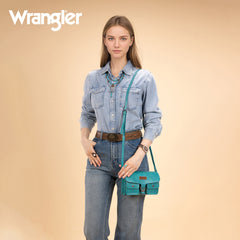 WG320-209  Wrangler Vintage-Inspired Crossbody Bag -Turquoise