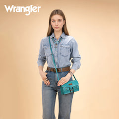 WG320-209  Wrangler Vintage-Inspired Crossbody Bag -Turquoise