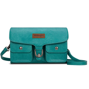 WG320-209 Wrangler Vintage-Inspired Crossbody Bag - Turquoise