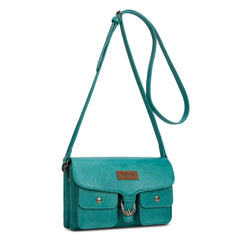 WG320-209  Wrangler Vintage-Inspired Crossbody Bag -Turquoise