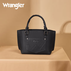 WG331-2005  Wrangler Bandana Paisley Print Tote/Crossbody -Black