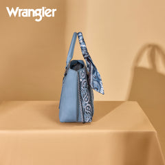 WG331-2005  Wrangler Bandana Paisley Print Tote/Crossbody -Jean