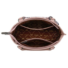 WG331-2005  Wrangler Bandana Paisley Print Tote/Crossbody -Pink