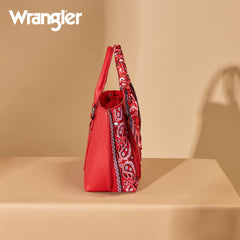 WG331-2005  Wrangler Bandana Paisley Print Tote/Crossbody -Red