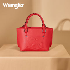 WG331-2005  Wrangler Bandana Paisley Print Tote/Crossbody -Red