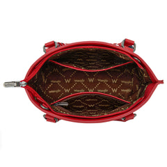 WG331-2005  Wrangler Bandana Paisley Print Tote/Crossbody -Red