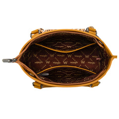 WG331-2005  Wrangler Bandana Paisley Print Tote/Crossbody -Yellow