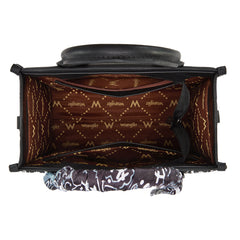 WG331-8120S  Wrangler Bandana Paisley Print Tote/Crossbody -Black