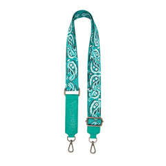 WG331-8120S  Wrangler Bandana Paisley Print Tote/Crossbody -Turquoise