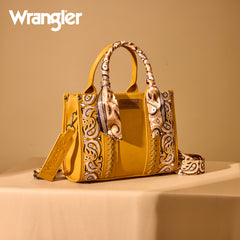 WG331-8120S  Wrangler Bandana Paisley Print Tote/Crossbody -Yellow