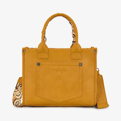WG331-8120S  Wrangler Bandana Paisley Print Tote/Crossbody -Yellow