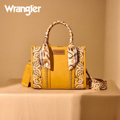 WG331-8120S  Wrangler Bandana Paisley Print Tote/Crossbody -Yellow