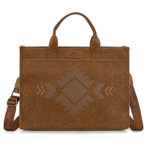 WG333-8119BR Wrangler Aztec Tote Bag - Brown