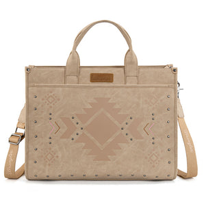WG333-8119TN Wrangler Aztec Tote Bag - Tan