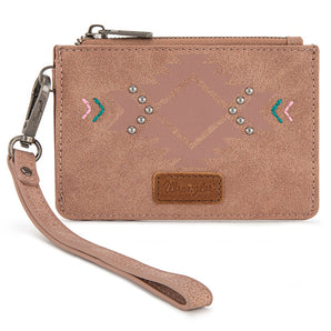 WG333-W0055PK Wrangler Aztec Card Case Wallet - Pink