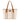 WG336-2002BG-BR Wrangler Braided Tote Shoulder Bag - Beige-Brown