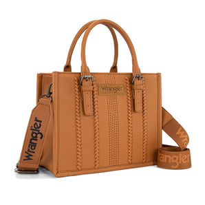 WG336-8120SBR Wrangler Braided Tote Bag - Brown