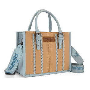 WG336-8120STN-JN Wrangler Braided Tote Bag - Tan-Jean
