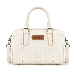 WG336-9013BG Wrangler Braided Crossbody Boston Bag - Beige