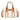 WG336-9013BG-BR Wrangler Braided Crossbody Boston Bag - Beige-Brown