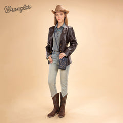 WG337-183  Wrangler Western Stitch RFID Phone Crossbody Wallet/Crossbody -Navy